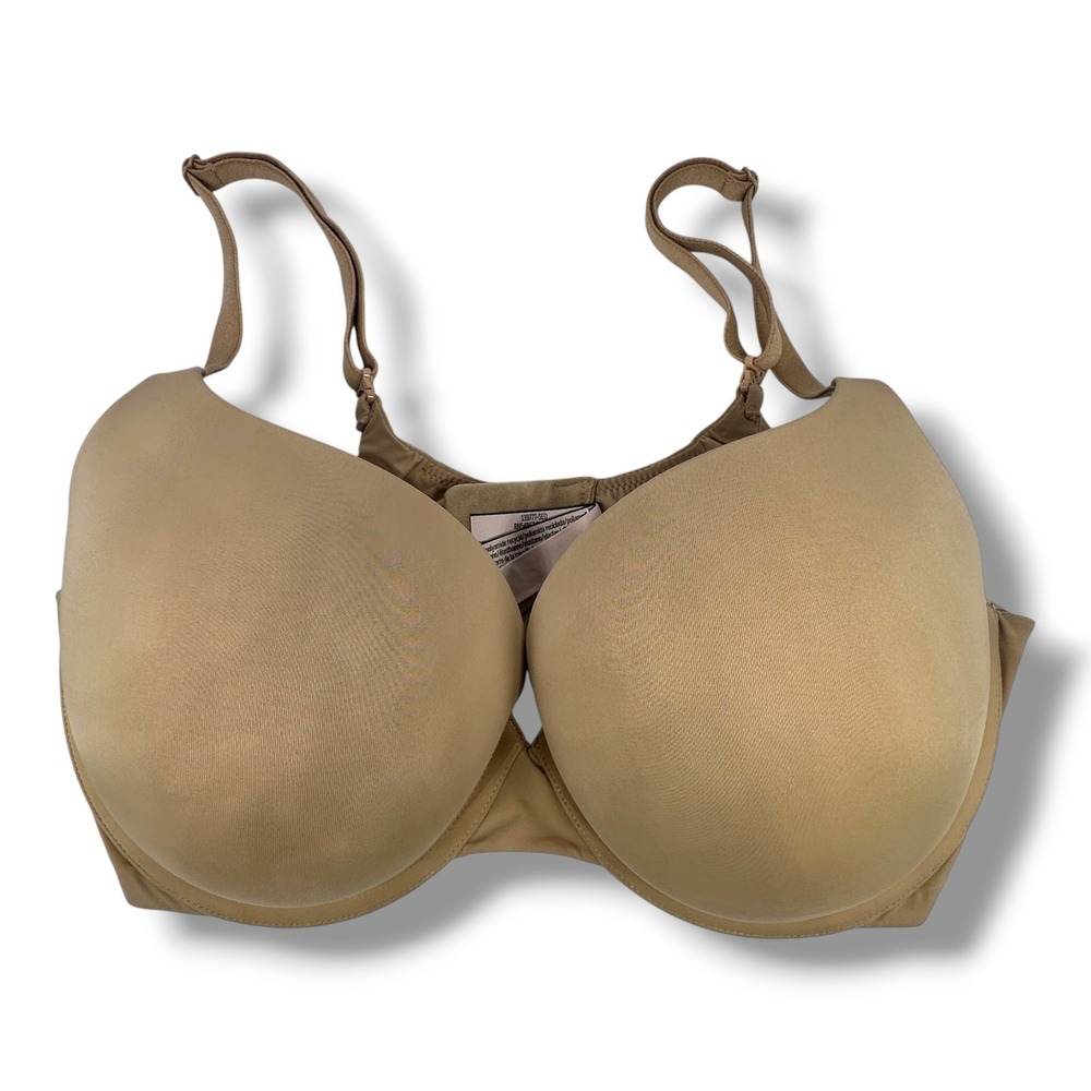 Victorias Secret T-Shirt Push-Up‎ Full Coverage Bra Tan Nude Underwire Size 38D